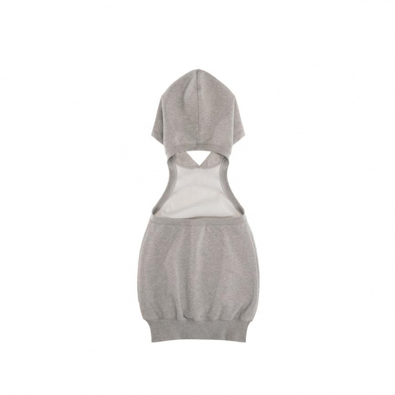 Telfar Halter Hoodie Grey | CAIS3516