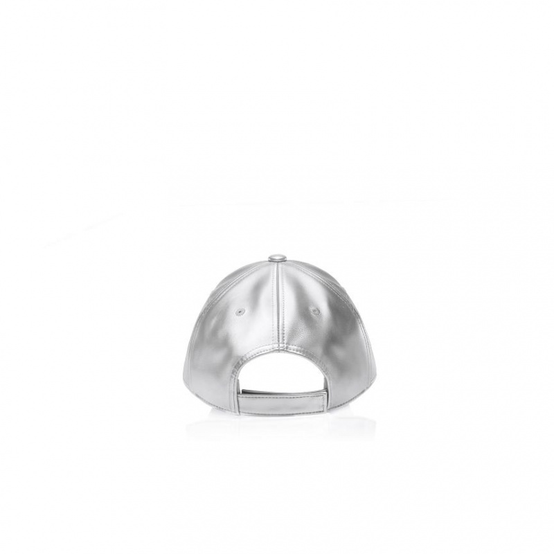 Telfar Hats Logo Embossed B Hats Silver | CAHK3578