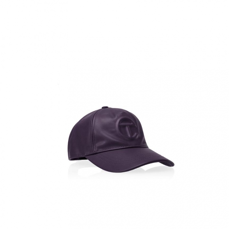 Telfar Hats Logo Embossed J Hats Purple | CAGL3586