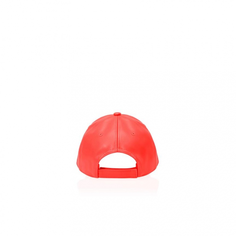 Telfar Hats Logo Embossed Q Hats Red | CAIS3593