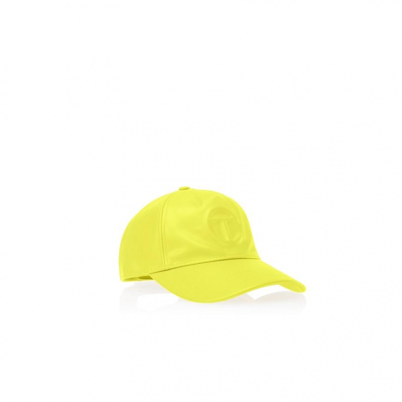 Telfar Hats Logo Embossed V Hats Yellow | CAEX3598