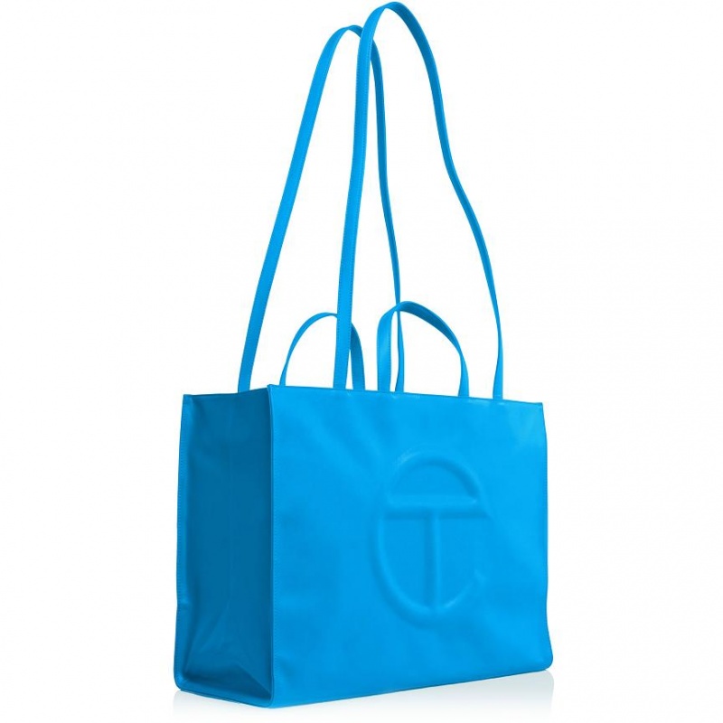 Telfar Large Shopper Bag Blue | CADN3052