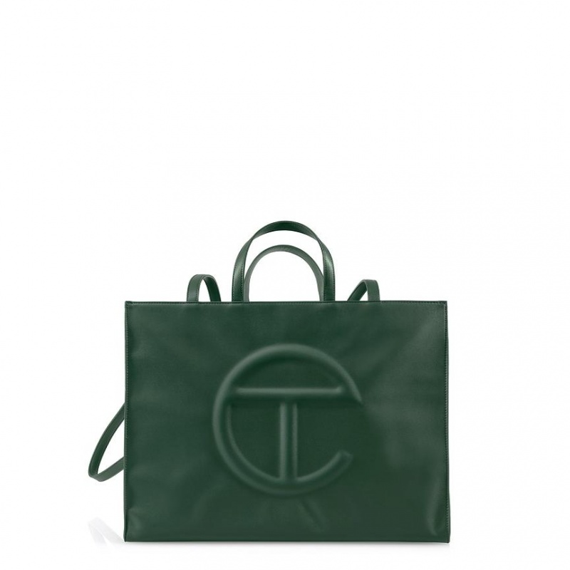 Telfar Large Shopper Bag Dark Olive | CAQZ3064