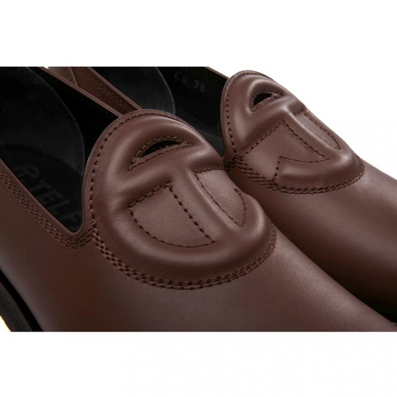 Telfar Logo Loafers Chocolate | CAMA3012