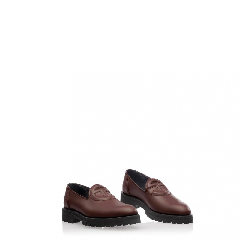 Telfar Logo Loafers Chocolate | CAMA3012