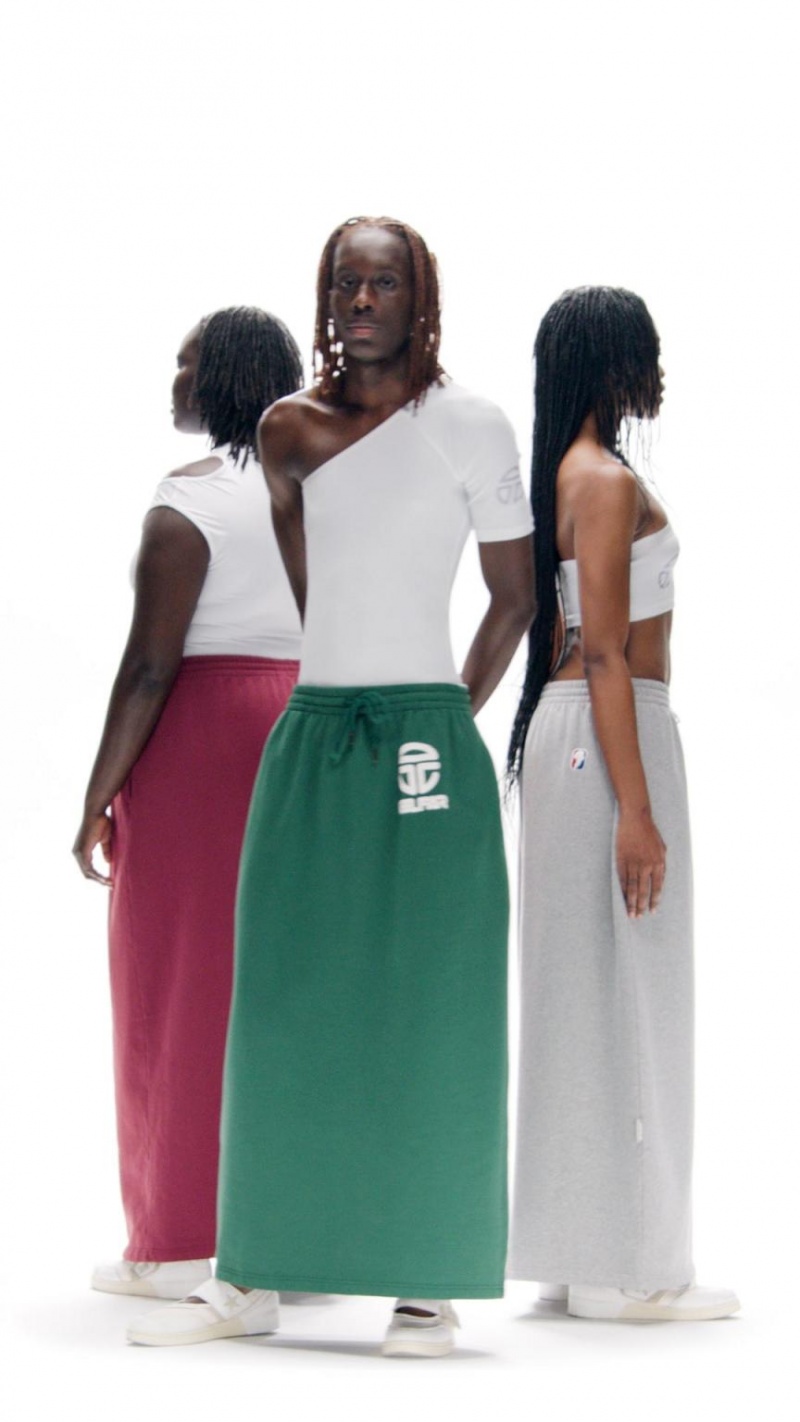 Telfar Long Sweat Skirt Dark Green | CAPQ3339