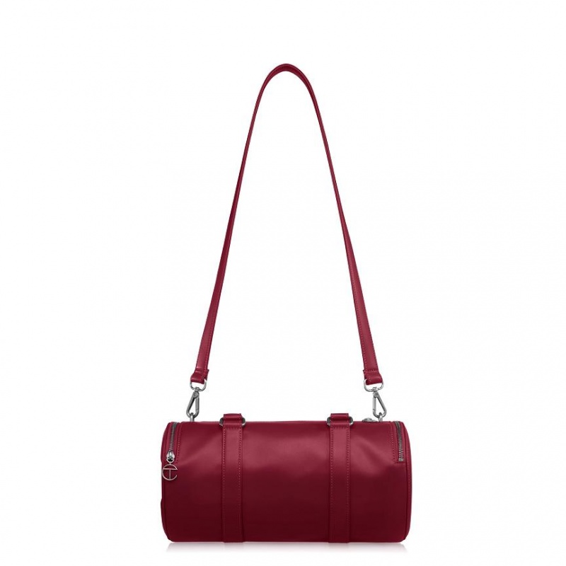 Telfar Medium Duffle Bags Burgundy | CARW3176