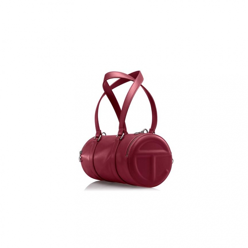 Telfar Medium Duffle Bags Burgundy | CARW3176