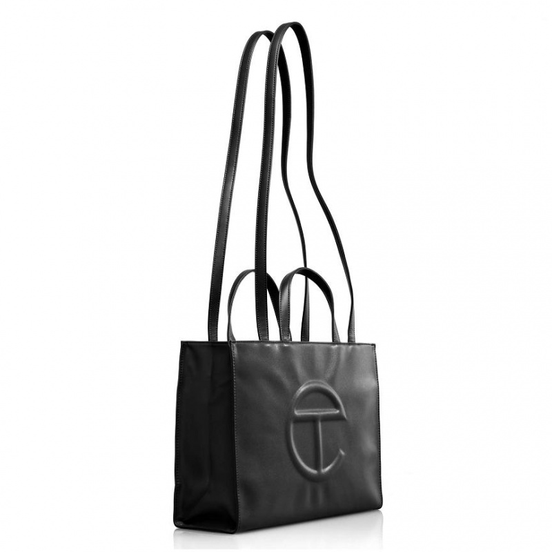 Telfar Medium Shopper Bag Black | CAFM3140