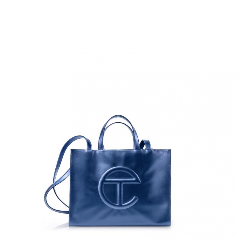 Telfar Medium Shopper Bag Deep Blue | CAMA3038