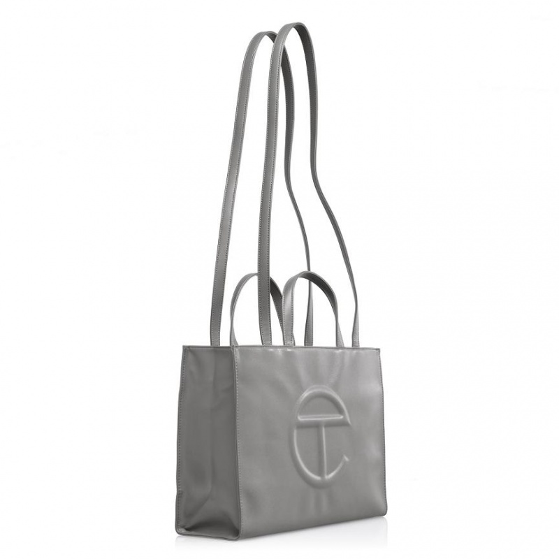 Telfar Medium Shopper Bag Grey | CANB3137