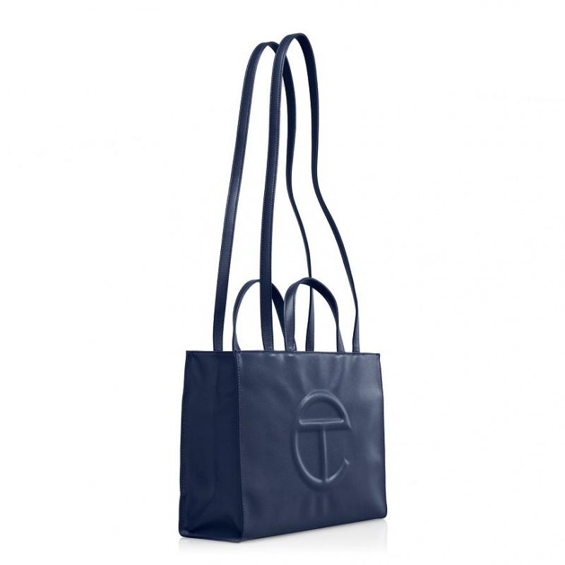 Telfar Medium Shopper Bag Navy | CAVD3041