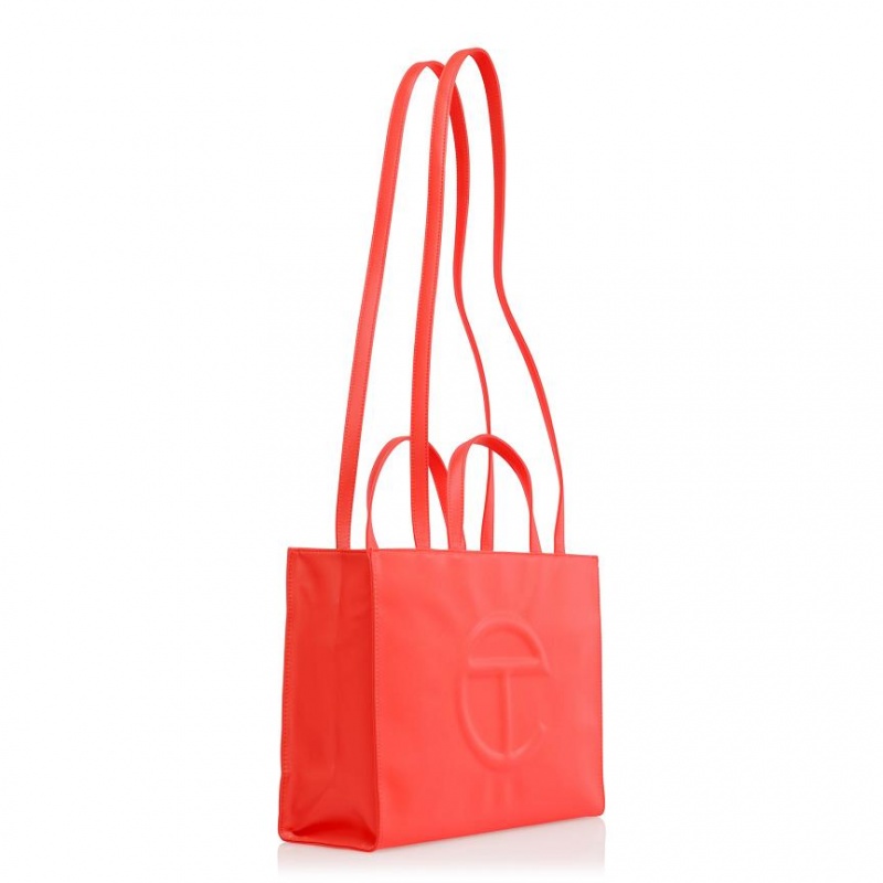 Telfar Medium Shopper Bag Orange | CAFM3095