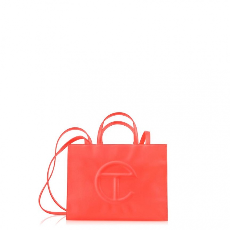 Telfar Medium Shopper Bag Orange | CAFM3095