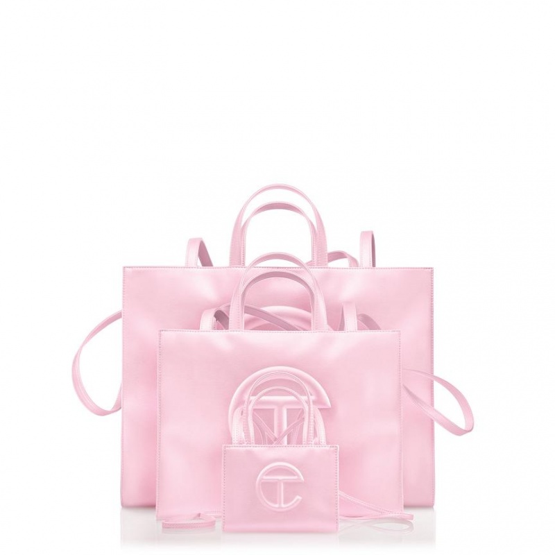 Telfar Medium Shopper Bag Pink | CAWY3107