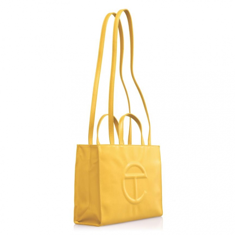 Telfar Medium Shopper Bag Yellow | CAVD3086