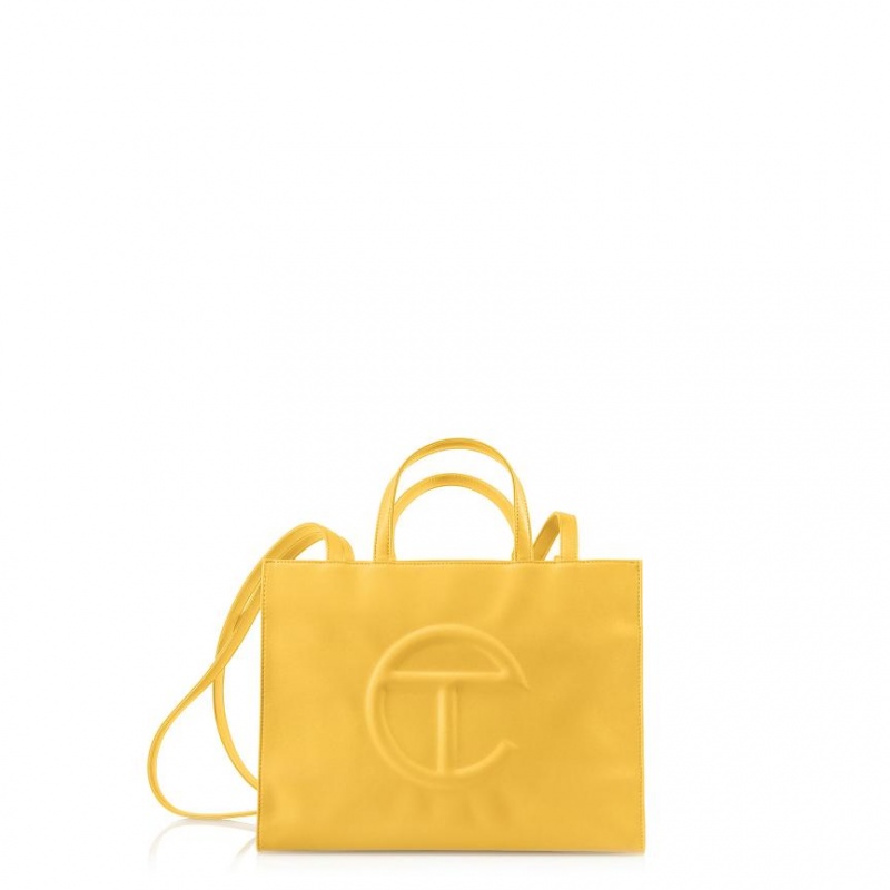 Telfar Medium Shopper Bag Yellow | CAVD3086