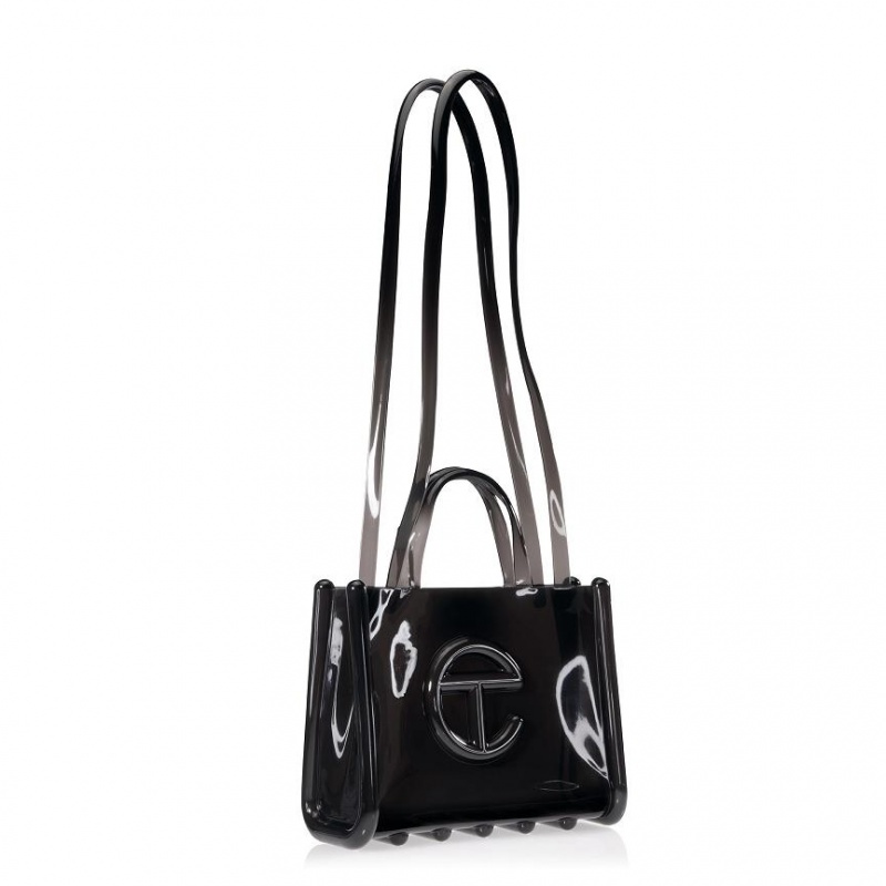 Telfar Melissa x Medium Jelly Bags Black | CAWY3152