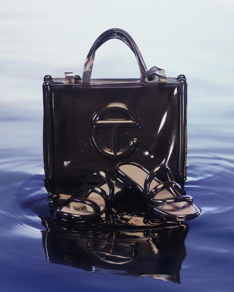 Telfar Melissa x Medium Jelly Bags Black | CAWY3152