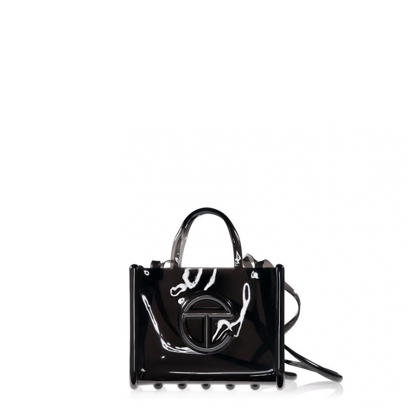 Telfar Melissa x Medium Jelly Bags Black | CAWY3152