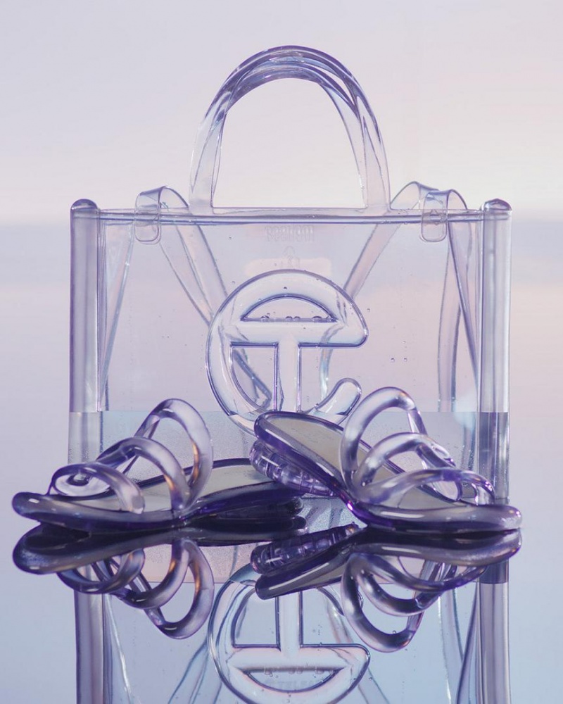 Telfar Melissa x Medium Jelly Bags Purple | CAIS3146