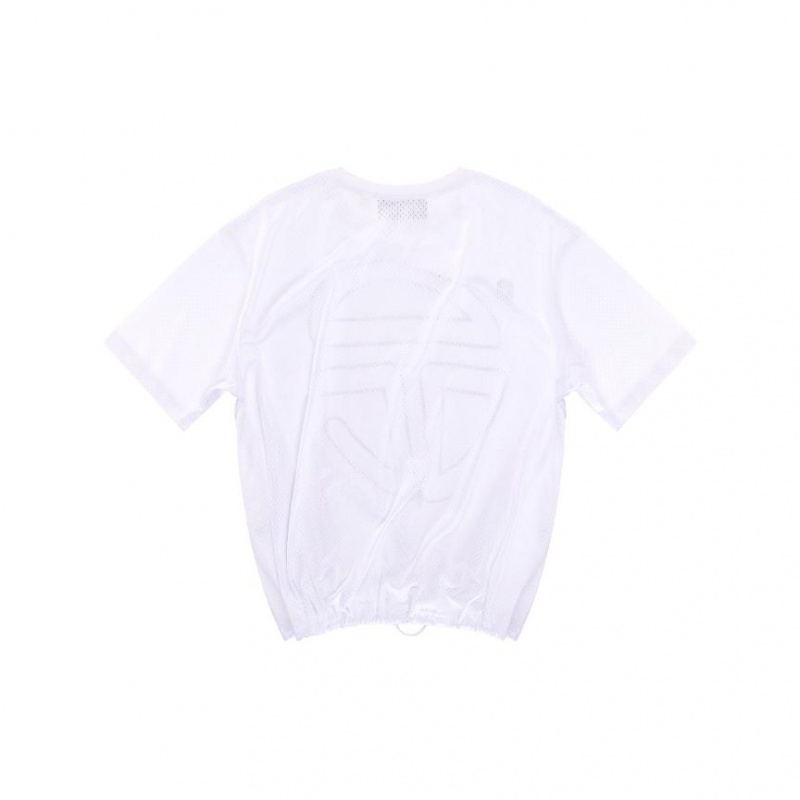 Telfar Mesh Drawstring T Shirts White | CAUT3271