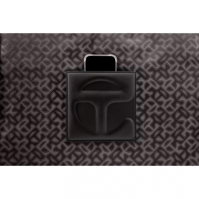 Telfar Monogram Large Jacquard Bags Black | CAJJ3163