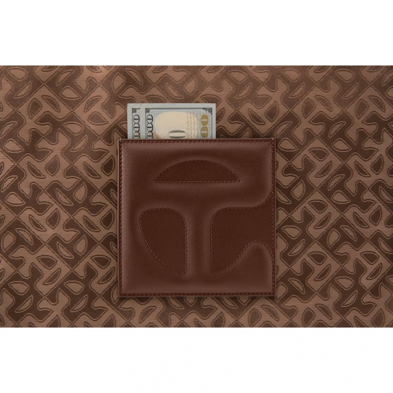 Telfar Monogram Medium Jacquard Bags Brown | CADN3167