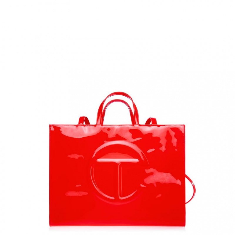 Telfar Patent Large Bags Red | CAZG3160