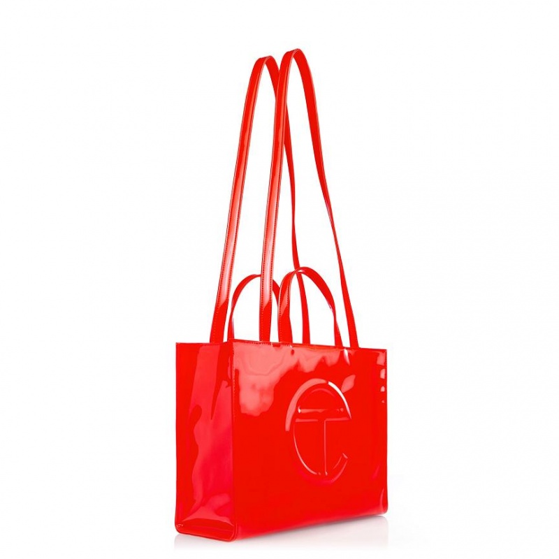 Telfar Patent Medium Bags Red | CALH3161