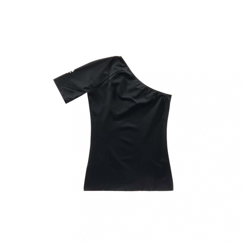 Telfar Performance Half T Shirts Black | CAHK3306