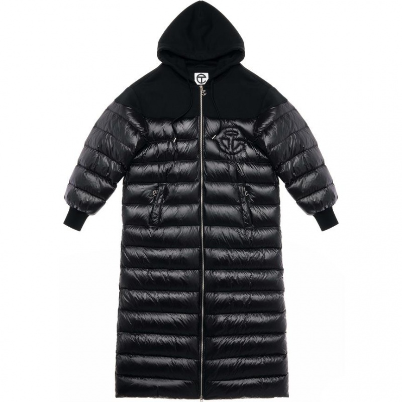 Telfar Puff Hoodie Coats Black | CASO3381