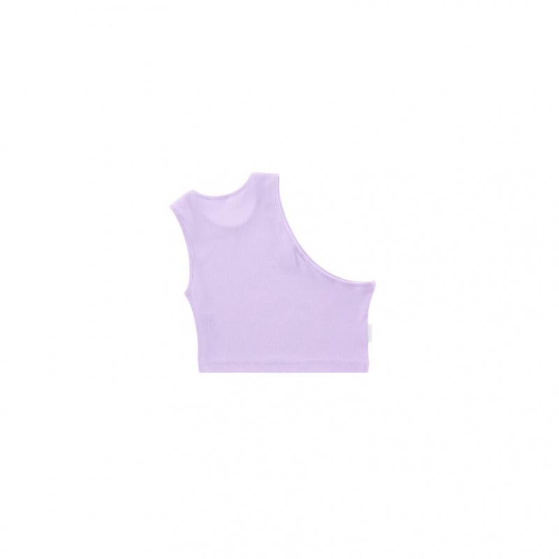 Telfar Rib Knits Cropped Half Tanks Lavender | CATV3202