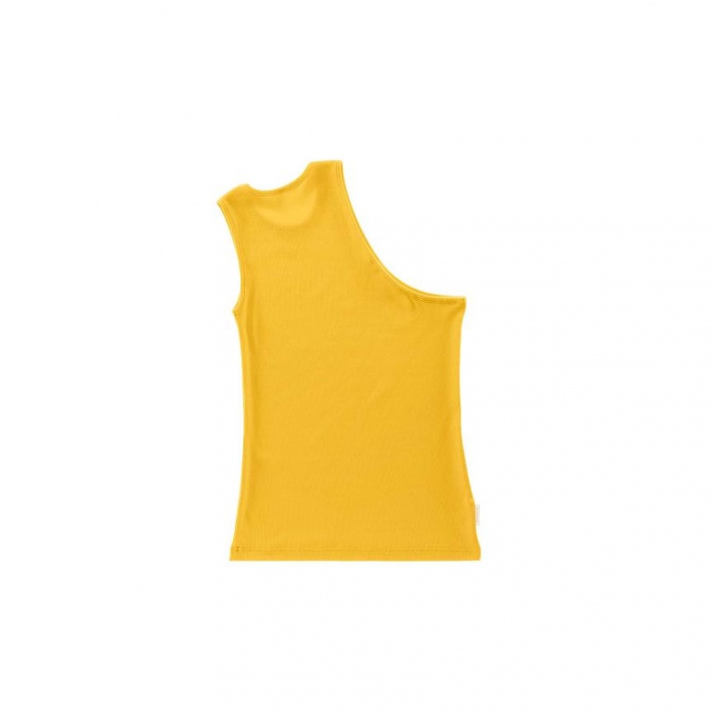 Telfar Rib Knits Half Tanks Yellow | CAIS3217