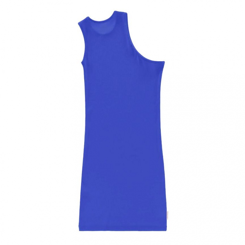 Telfar Rib Knits Half Tunic Tanks Blue | CAAP3196