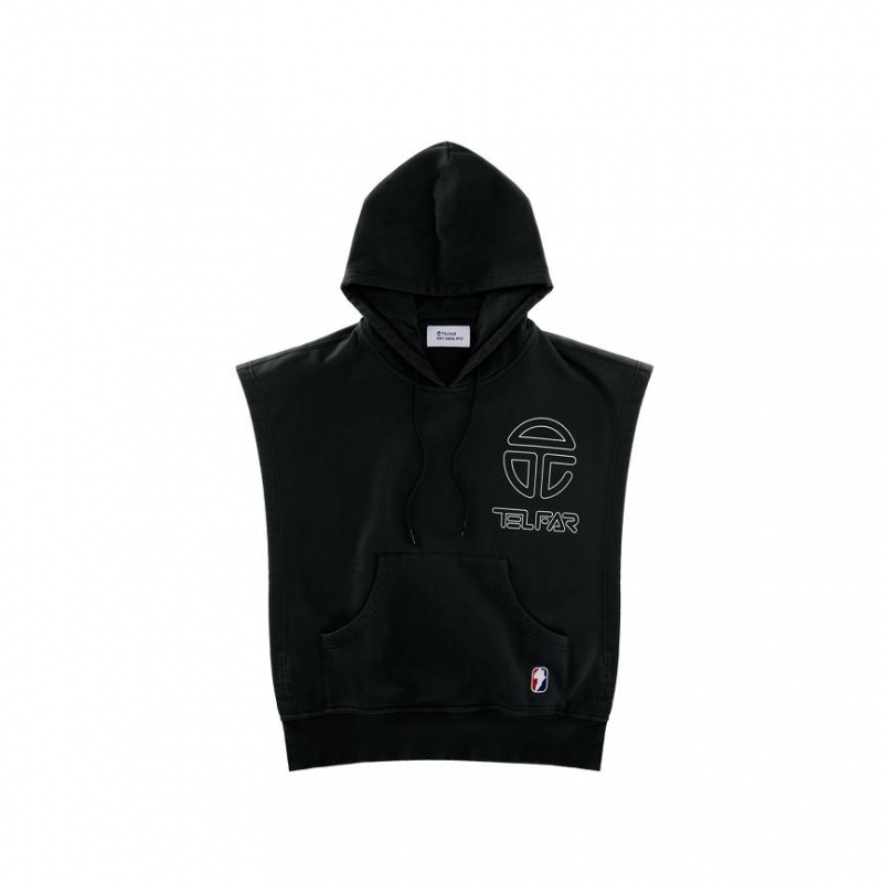 Telfar Sideless Hoodie Black | CAEX3521