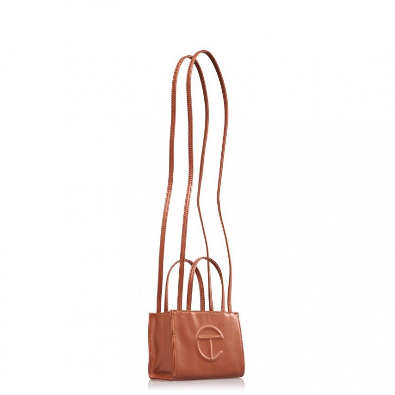 Telfar Small Shopper Bag Brown | CARW3132