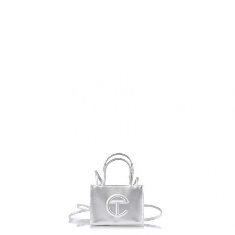 Telfar Small Shopper Bag Silver | CAWY3036