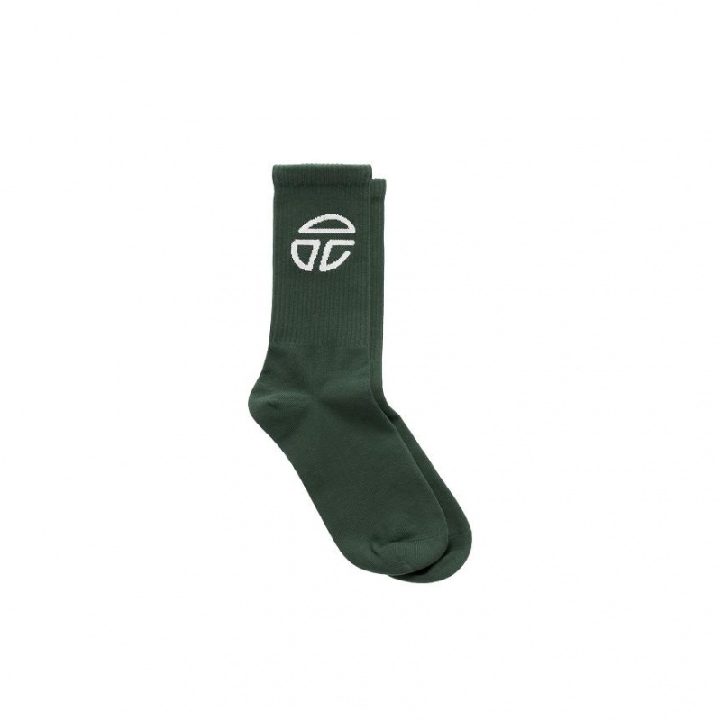 Telfar Socks Athletic Logo L Socks Dark Olive | CAVD3552