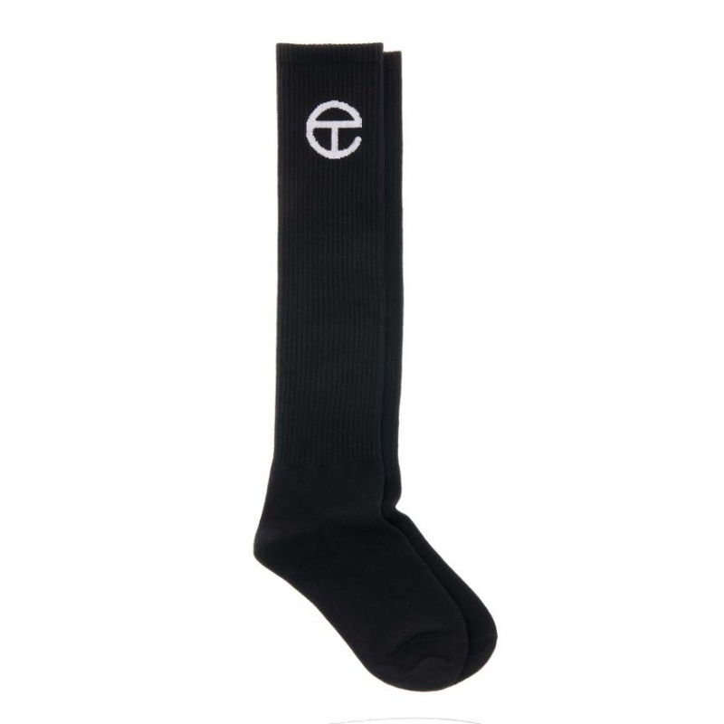 Telfar Socks Logo Socks Black | CAGL3561