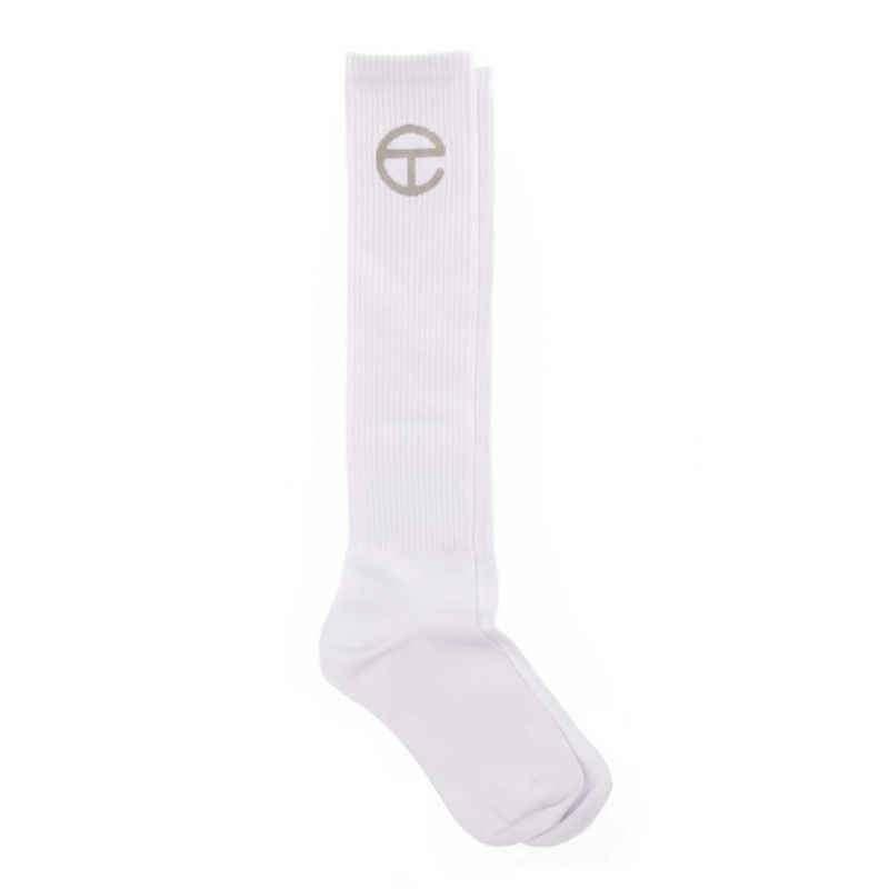 Telfar Socks Logo Socks White | CAHK3559