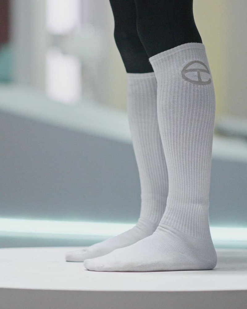 Telfar Socks Logo Socks White | CAHK3559