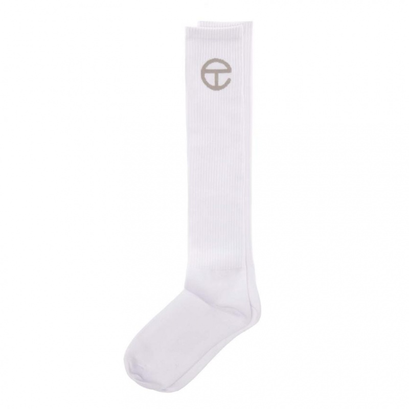 Telfar Socks Logo Socks White | CAHK3559