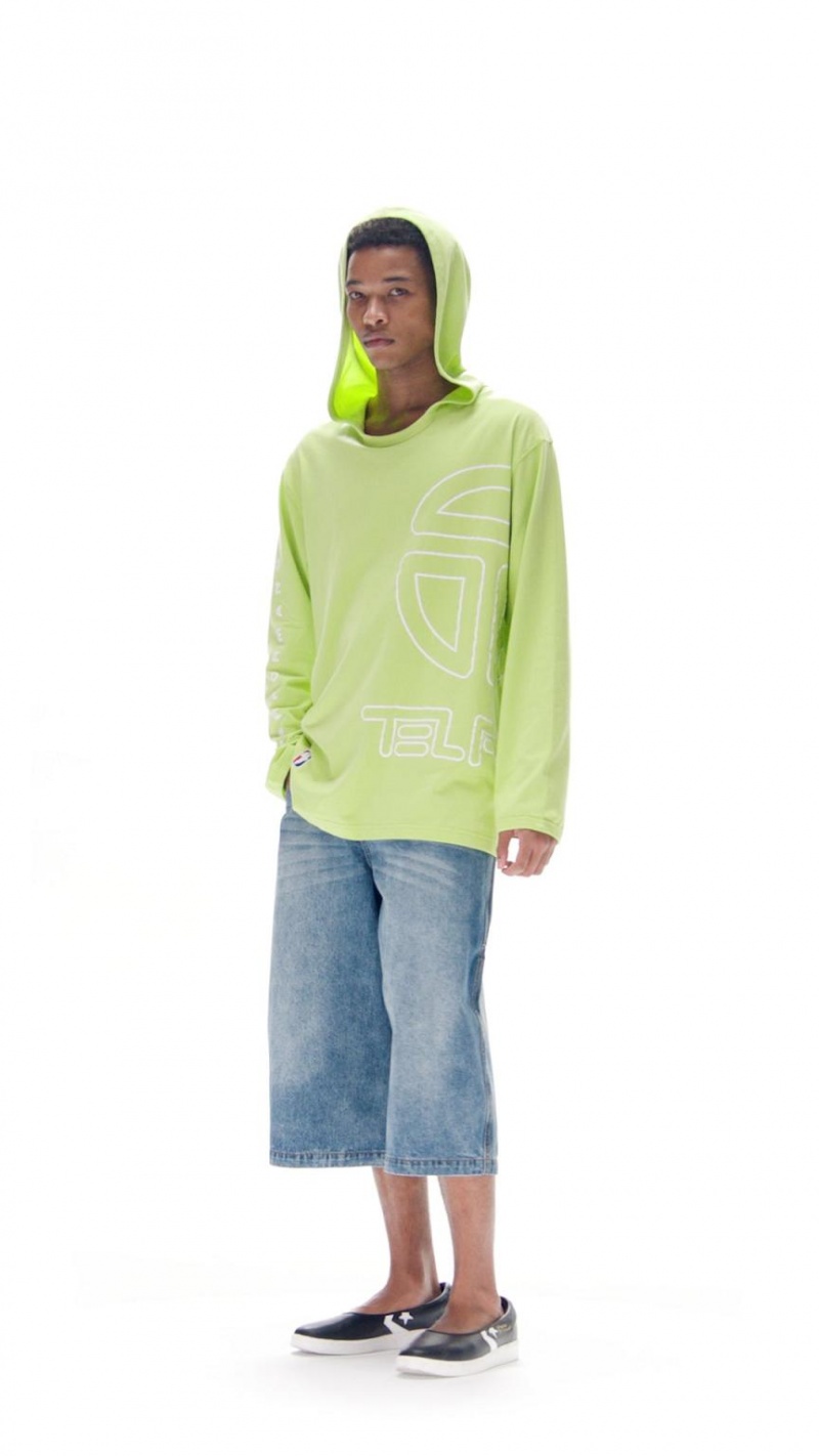 Telfar T Hoodie Light Green | CACE3449