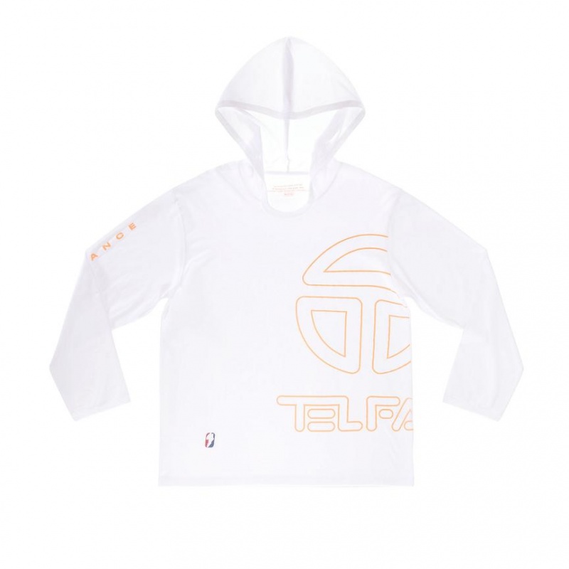 Telfar T Hoodie White | CAVD3448