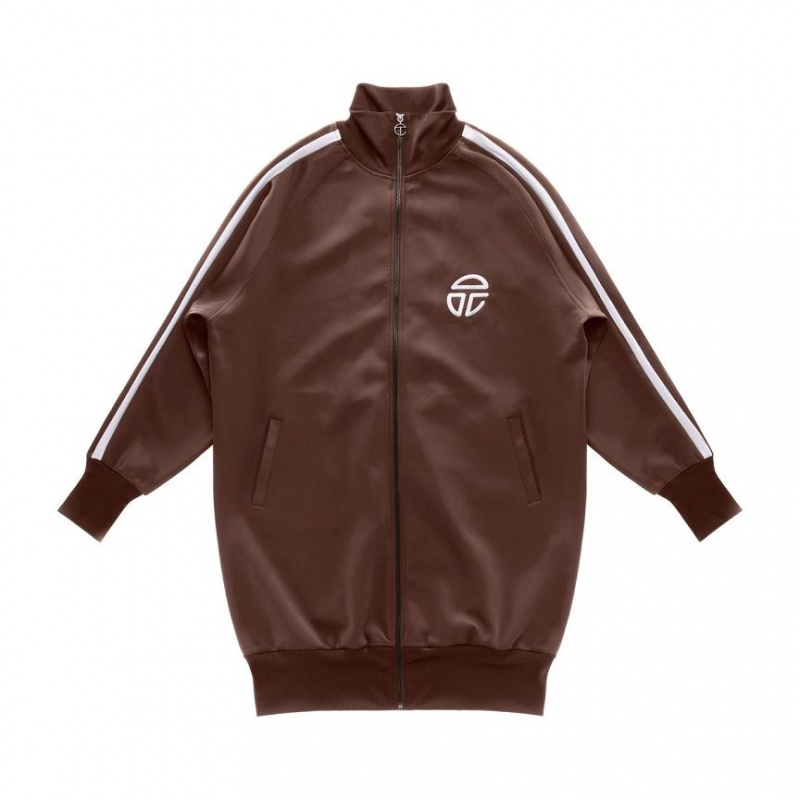 Telfar Tall Track Jackets Chocolate | CAFM3424