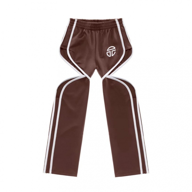 Telfar Thigh Hole Track Pants Chocolate | CAXF3398