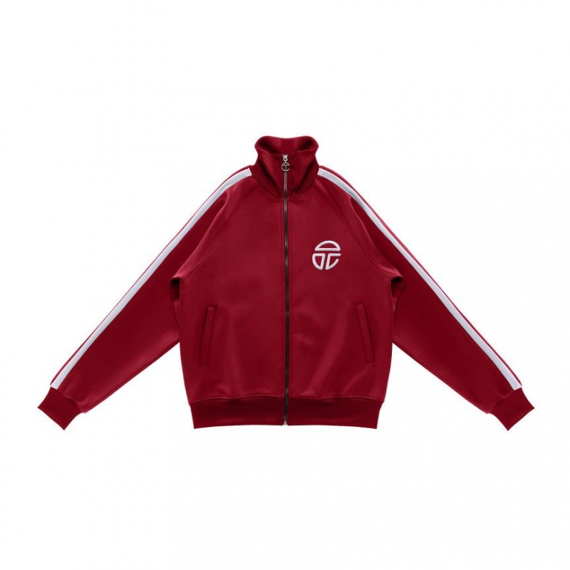 Telfar Track Jackets Burgundy | CAQZ3419