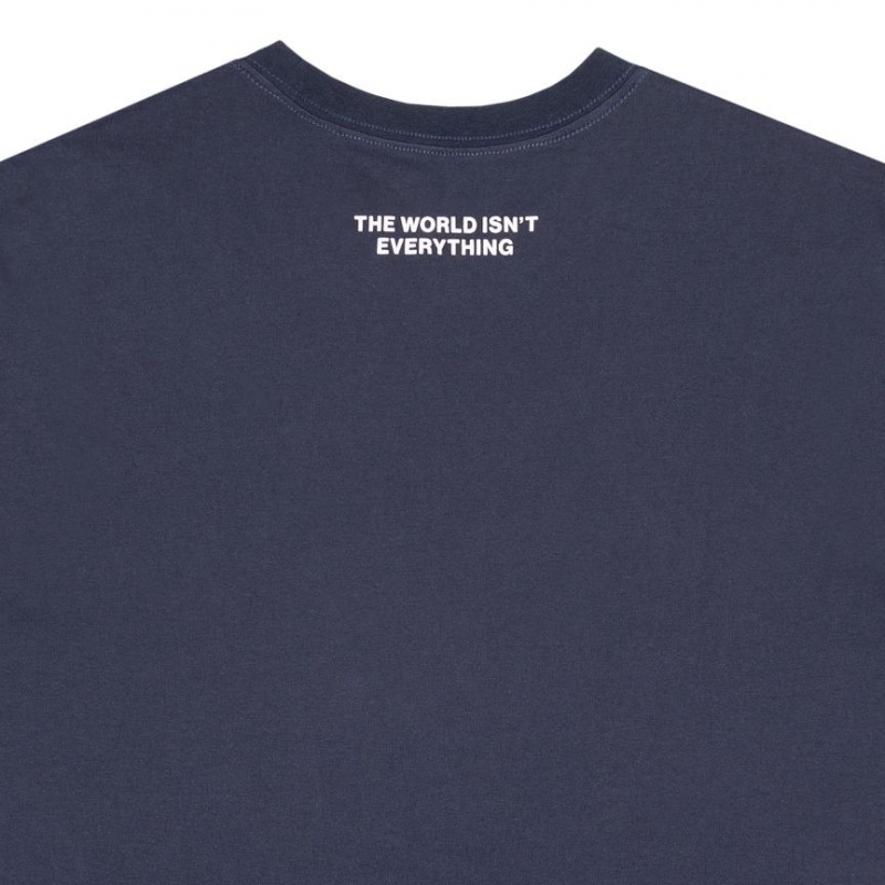 Telfar Worldour T Shirts Navy | CARW3292