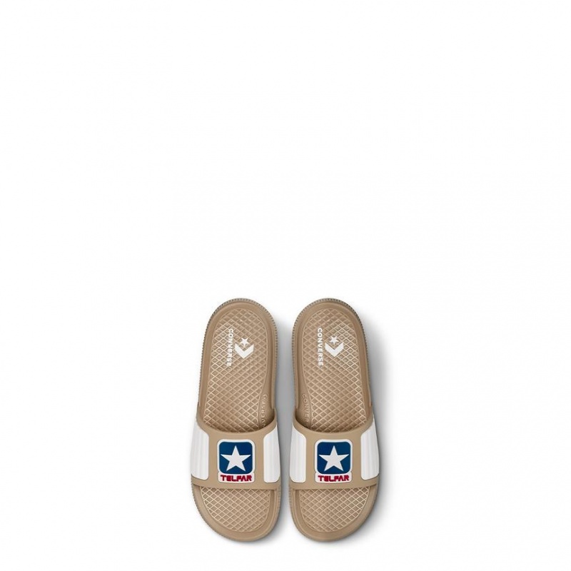 Telfar X Converse Slides Khaki | CAOR3003